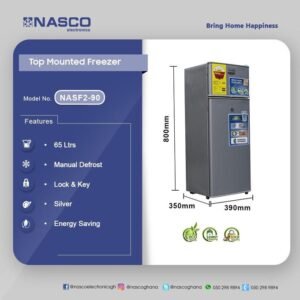 NASCO NASF2-90 65L Top Mounted Freezer Refrigerator